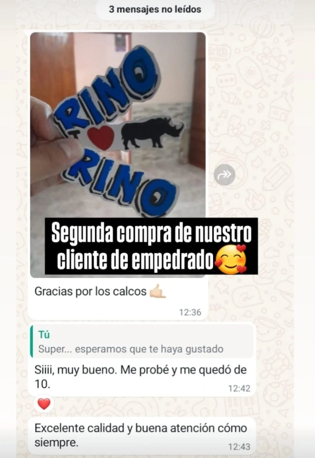 Mensaje de cliente