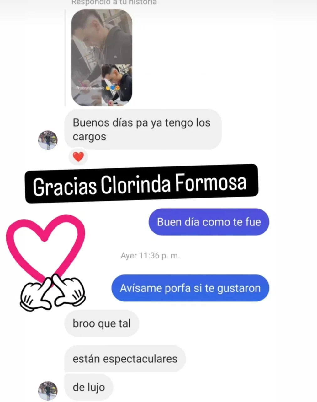 Mensaje de cliente